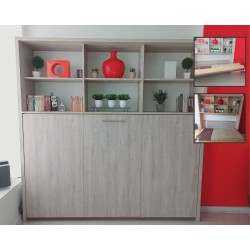 WallBed horizontal 1,5 plazas Melamina Egger